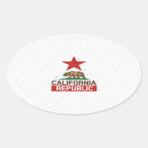 Natte Californië Ovale Sticker