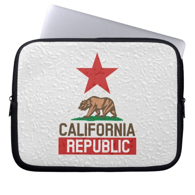 Natte Californische republiek Decor Laptop Sleeve (Voorkant)