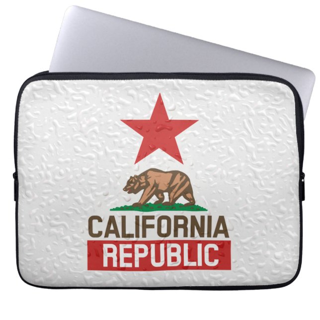 Natte Californische republiek Decor Laptop Sleeve (Voorkant)