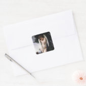 Natte Cupid (L'Amour Mouillé) Vierkante Sticker (Envelop)