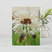 Natte Dandelion Feestdagenkaart (Staand voorkant)