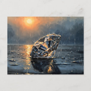 Natte Diamant - Impressionistische Melancholische Briefkaart
