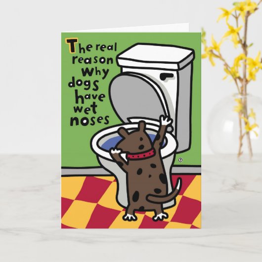 natte doggieneus kaart (Gele Bloem)