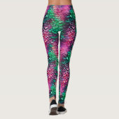 Natte Dragonschubben Zeemeermin Fantasy Fancy Kost Leggings (Achterkant)