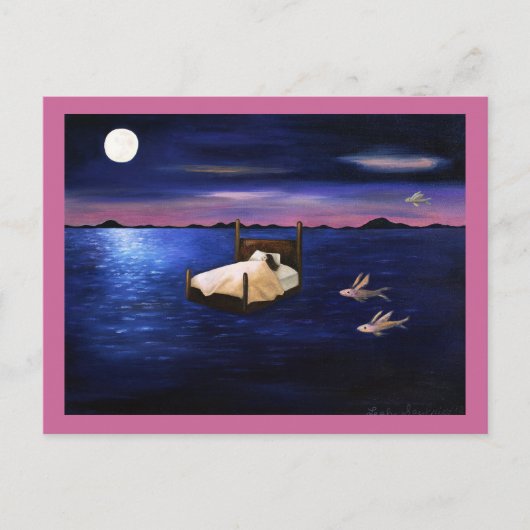 Natte dromen briefkaart (Voorkant)