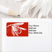 "Natte Fly Red"-forel — label voor retouradres (Insitu)