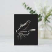 Natte Fly Silhouette Briefkaart (Staand voorkant)