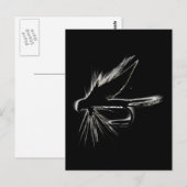 Natte Fly Silhouette Briefkaart (Voorkant / Achterkant)