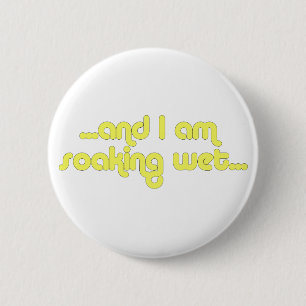 Natte geel ronde button 5,7 cm