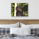Natte Gordon Setter Ingepakt Canvas Afdruk (Insitu (Slaapkamer))