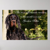 Natte Gordon Setter Poster (Voorkant)
