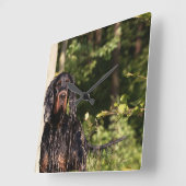 Natte Gordon Setter Square Wall klok (Hoek)