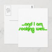 Natte groen briefkaart (Voorkant / Achterkant)