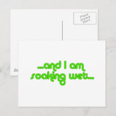 Natte groen briefkaart (Voorkant / Achterkant)