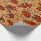 Natte herfstbladeren cadeaupapier (Hoek)