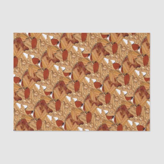 Natte herfstbladeren tissuepapier (Voorkant)