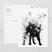 natte hond briefkaart (Voorkant / Achterkant)