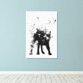 natte hond canvas afdruk (Insitu (Houten vloer))