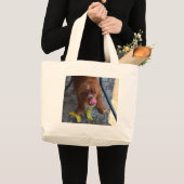Natte hond met een Banaan Grote Tote Bag (Voorkant (product))