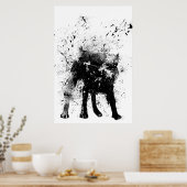 natte hond poster (Keuken)