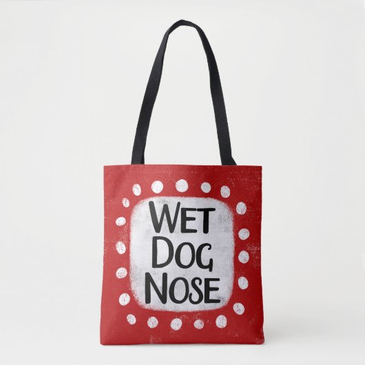 Natte hondenneus Canvas tas (Voorkant)