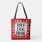 Natte hondenneus Canvas tas (Achterkant)