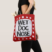 Natte hondenneus Canvas tas (Dichtbij)