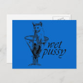 Natte Kat Briefkaart (Voorkant / Achterkant)