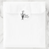 Natte Kitty Ronde Sticker (Tas)