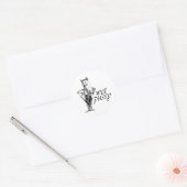 Natte Kitty Ronde Sticker (Envelop)