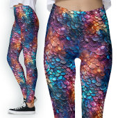 Natte look Zeemeermin Fish Tail Fantasy Scales Kos Leggings
