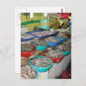 Natte markt briefkaart (Voorkant / Achterkant)