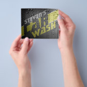 Natte metalen smelttextuur druppelaar flyer (Hand)