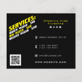 Natte metalen smelttextuur druppelaar flyer (Achterkant)