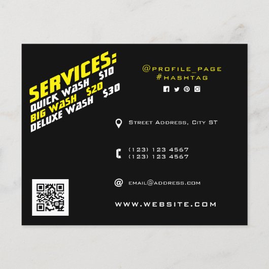 Natte metalen smelttextuur druppelaar flyer (Achterkant)