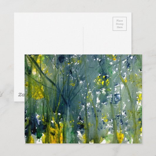 Natte natte Waterverf Briefkaart (Voorkant / Achterkant)