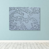 Natte plassen regen (regendruppels) canvas afdruk (Insitu (Houten vloer))