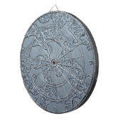 Natte plassen regen (regendruppels) dartbord (Voorkant Rechts)