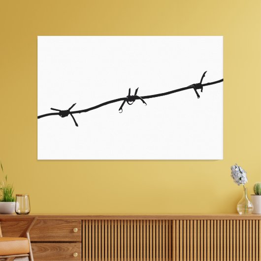 Natte prikkeldraad. Teardrops of War Canvas Afdruk (Insitu (Woonkamer))