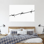 Natte prikkeldraad. Teardrops of War Canvas Afdruk (Insitu (Slaapkamer))