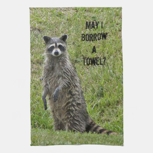 Natte Raccoon Kitchen Towel Theedoek (Verticaal)