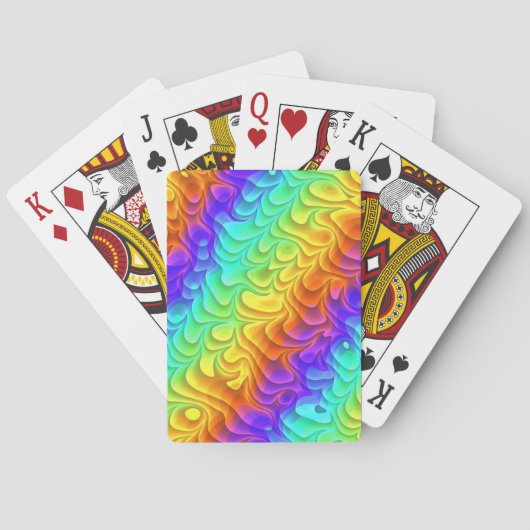 natte regenboog pokerkaarten (Achterkant)