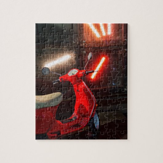 Natte Rode Bike Legpuzzel (Verticaal)