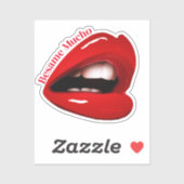 Natte rode lippen Valentijn Sticker (Vel)