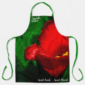 Natte rode tapijtschelp op groen schort (Voorkant)