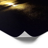 Natte straten en straatlichten poster (Hoek)