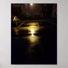 Natte straten en straatlichten