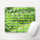 Natte sumak met Psalm 37:1 en 2 Muismat (Met muis)