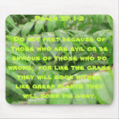 Natte sumak met Psalm 37:1 en 2 Muismat (Voorkant)