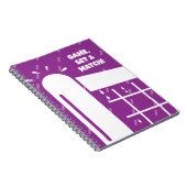 Natte tennisnetstok op een regenachtige dag aangep notitieboek (Rechterzijde)